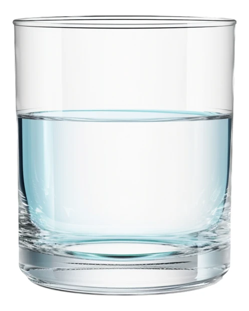 Glass of fresh water isolated on white background