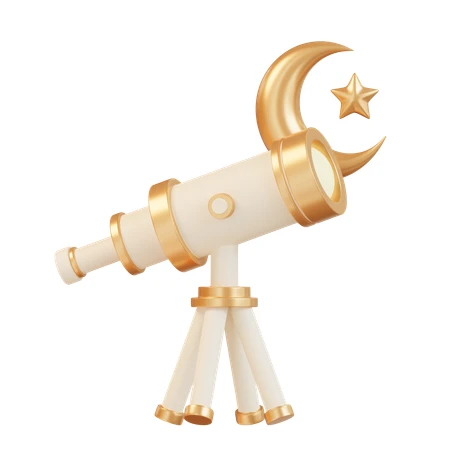 A telescope and a moon