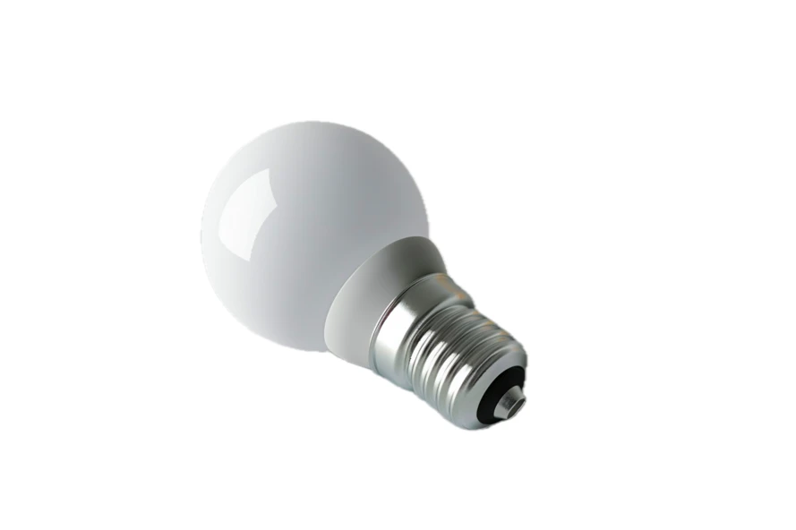White LED light bulb isolated on white background
