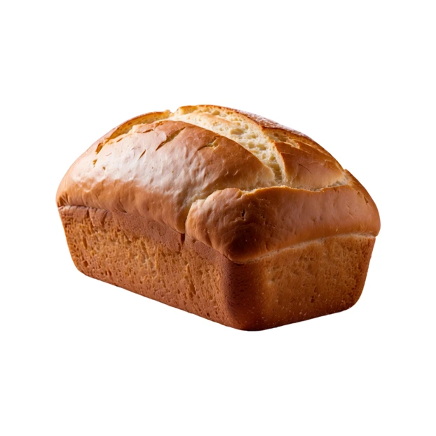Fresh loaf of crusty white bread isolated on white