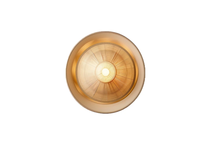 Top view of a modern circular light fixture