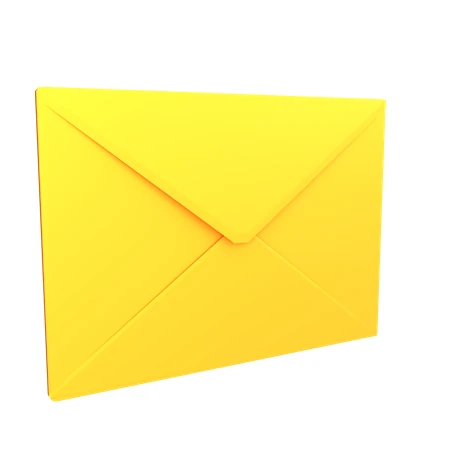 Yellow Envelope Mail 3D Icon