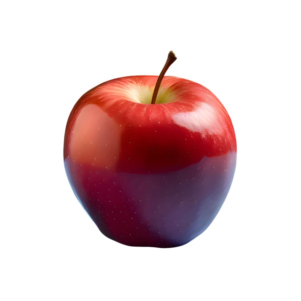 Fresh red and purple apple isolated on white background