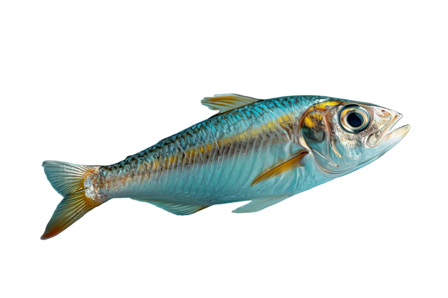 Fresh sardine fish isolated on white background