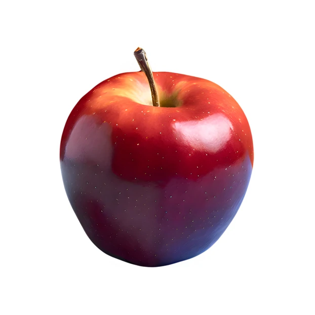 Fresh red apple isolated on white background