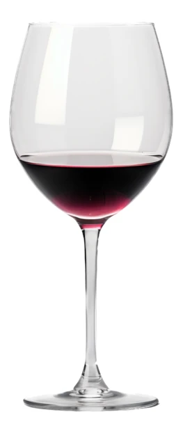Glass of red wine isolated on white background