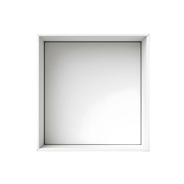 Minimalist empty white square box for product display mockup