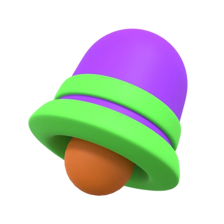 3D stylized purple and green notification bell icon
