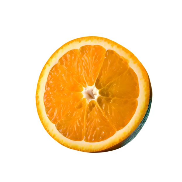 Fresh orange slice isolated on white background